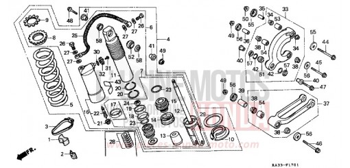 REAR CUSHION (2) CR125RG de 1986